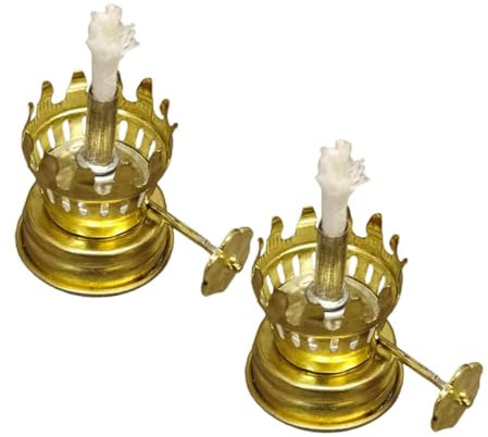 NUOBESTY 2Pcs Kerosene Lamp Regulator Oil Lamp Wick Base Burner Accessories for Vintage Oil Lamps and Practical Replacement Parts for Oil Lamp