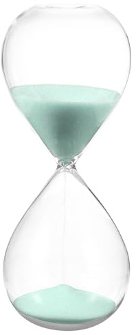 PATIKIL 45 Minutes Sand Timer, Sand Watch Hour Glass Sandglass Timer Clock for Living Room Home Office Restaurant Decoration, Light Blue