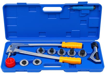 Juego de expansores de tubo de 10-28 mm con 7 cabezales expansores, herramienta manual de ensanchamiento de tubos de acero para tubos de cobre, aluminio y acero blando