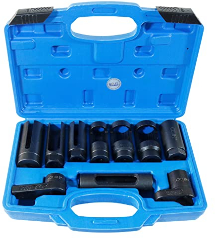 CCLIFE 10tlg Lambdasonden Schlüssel Lambdasonde Nuss Steckschlüssel Werkzeug Lambdasonden-Einsatz