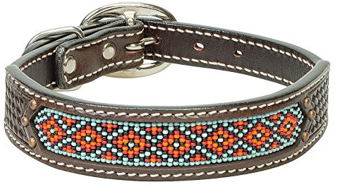 Weaver Leather Pet Beaded Basket Weave Dog Collar