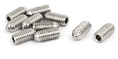 sourcing map 10stk M5x10mm 304Edelstahl Sechskant Madenschraube Set Schraube Feder Kugel DE de