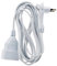 Zenitech - Prolongateur Électrique 6A - Cordon HO3VVH2F 2x0,75mm² - Prise Sans Terre avec Fiche Extra Plate - Sécurité Enfant - Conforme aux Normes NF et CE - Idéal Appareils Multimédias - Blanc - 3m