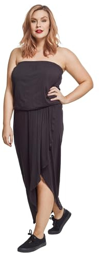Urban Classics Dam viskos bandeau-klänning, svart, XL