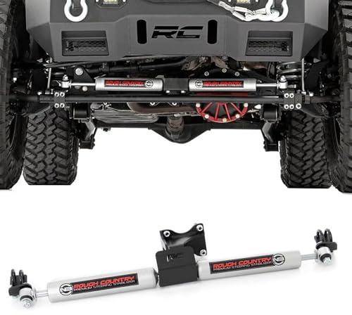 Rough Country N3 Dual Steering Stabilizer for 07-18 Jeep Wrangler JK - 8734930