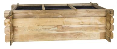 Faura - Huerto Urbano de Madera - Jardinera | 3 Cavidades, Pino | Resistente a Humedad y Rayos UV