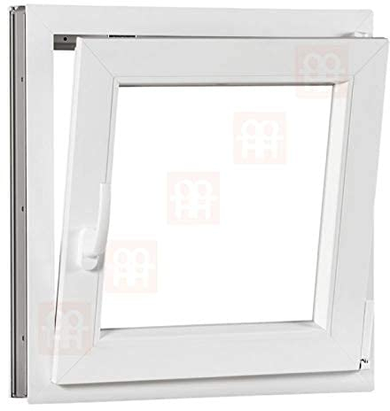 Kunststofffenster | 70 x 70 cm (700 x 700 mm) | weiß | Dreh-Kipp-Fenster | rechts