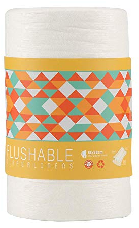 Sonew 100 Stück Baby Einweg Windeleinlagen, Bamboo Scent Biologisch abbaubare spülbare Babywindeleinlagen