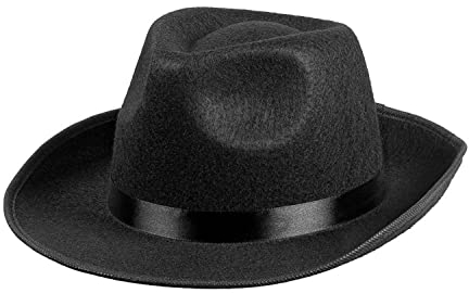 Boland 04009 - Hut Mafia-Boss, für Kinder, Filzoptik mit Satinband, Gangster, Kopfbedeckung, Kostüm, Karneval, Mottoparty