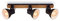 BRILONER Leuchten Deckenlampe retro mit Holzbalken, 3-flammige Deckenleuchte vintage, E27 Fassung max. 40 Watt, verstellbare Lampenschirme, rustikaler Deckenspot, Schwarz-Weiß-Holz
