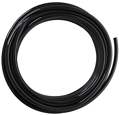 alwaiiz Tuyau à air pneumatique 6 mm extérieur x 4 mm diamètre intérieur 15 m flexible en polyuréthane pour compresseur d'air Noir