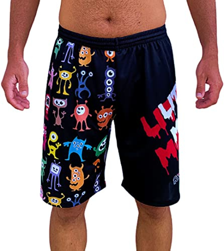 Footex Pantaloncini Beach Volley Mare Spiaggia Padel (L, Monsters)