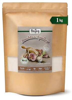 Biojoy EKO Vitlökspulver, finmalen vitlök, 1 kg | Från Kina, perfekt som krydda och till matlagning, Allium sativum L.