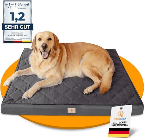 Orthopädisches Hundebett [Wasserdicht] - Die neue Lieblings-Hundematte deiner Fellnase, Rutschfestes Hundekissen, Hundekörbchen, Hundekorb, Bezug waschbar | Kleine bis große Hunde | 110x100x9 cm