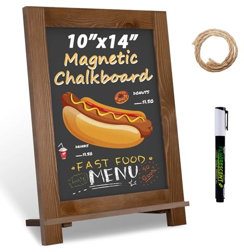 Magnetic Chalkboard 10x14 Small Chalkboard Signs with Stand
