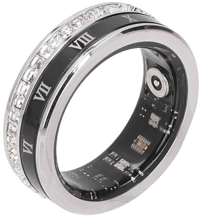 Upgrade Smart Ring für Männer, Fitness Tracker für Frauen, Schrittzählung, Magnetische Aufladung, Fitness Ring für Zuhause, Outdoor Aktivitäten für für Silber (8)