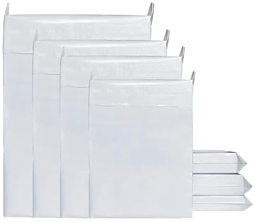 NOVAGO- Lot de 100 tailles differentes sacs d'expédition vinted plastique Sachets Enveloppes pochettes plastiques résistant et léger