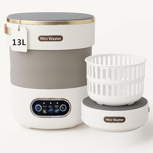 Portable Washing Machine, 13L Foldable Washing Machine, Mini Washer, Easy To Use, Quiet and User Friendly, Great for Dorms Small Apartments and Travelling sjd-1109