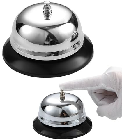1 PCS Rezeptionsklingel,Rezeptions Glocke,Edelstahl Tischklingel,Tischglocke,Bell,für Küche Restaurants, Hotels, Bars,lautem Klingeln