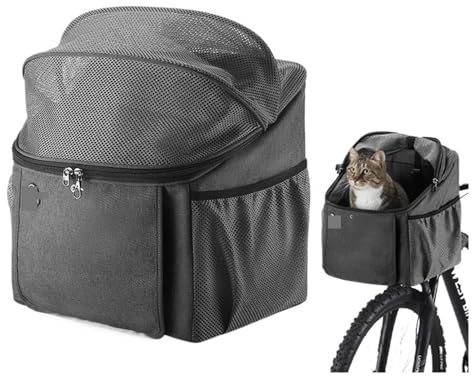 Cesta Perro Bicicleta Bolsa Delantera de Bicicleta for Mascotas, Bolsa Transpirable Resistente al Desgaste for Viaje, Mochila for Mascotas al Aire Libre, Bolso de Mano