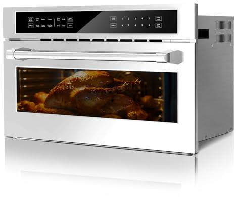 30Inch Microwave Convection Oven, 1.6 Cu. Ft. Built-In Microwave Oven with Air Fryer, Child Safety Lock, Drop Down Door, Touch Control, for Versatile Cooking Solutions