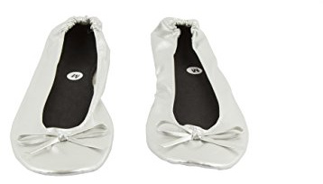 Wedding Mates After Party roll up Shoes (8-9, Silver)