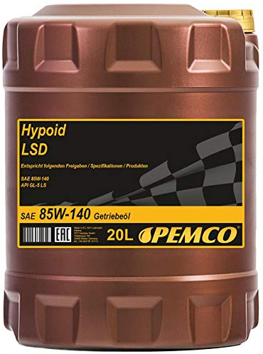 Pemco 1 x 20 litres d'huile de transmission 85W-140 GL-5 LS Hypoid LSD.