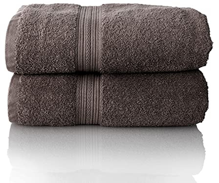 Glart Premium frottéhandduk set, frottéserie i 6 färger och 5 storlekar, färg: AnTHRAZIT, 2 x bastuhanddukar 70 x 200 cm