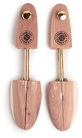 Cobbler's Choice Cedar Shoe Tree - Made With All Natural Aromatic Cedar Wood (Small/Men's 6-7.5)