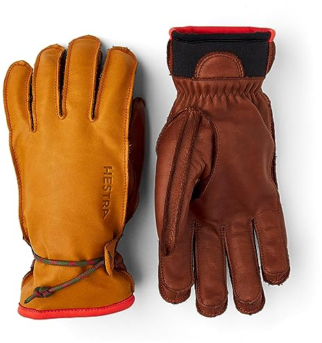 Hestra Alpine Pro Wakayama 5-Finger Handschuhe Fingerhandschuhe Lederhandschuhe Herren - mit Futter Winter Herbst-Winter - 10 HS braun