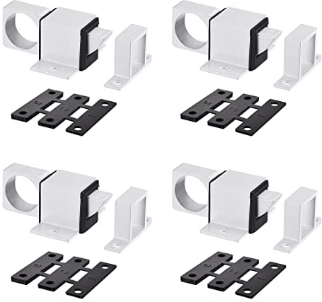 PATIKIL Dörr Skruv, 4st Aluminium Alloy Automatisk Säkerhet Fönster Gate Fjäder Studsa Lås, Vit