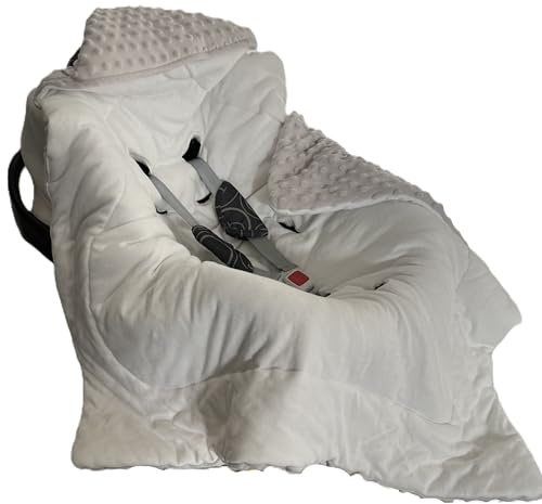 Sourire d'eveil couverture cosy bébé enveloppante nid d'ange 90x120 multifonction toutes saisons pour sièges auto avec capuche fait main