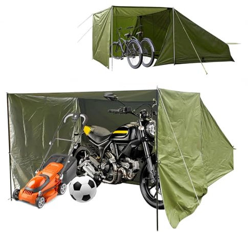 YSMSMZJK Box Moto per Esterno con Tessuto Ombreggiante Rimovibile Box Moto Adatto per Campeggio E Ciclismo Box Biciclette da Esterno Casette da Giardino
