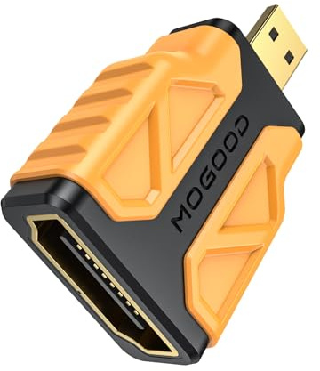 MOGOOD Micro HDMI to HDMI Adapter 1 Pack,4K@30Hz, HDR, 3D Dolby, ARC, Compatible with Raspberry Pi5/Pi4, GoPro Hero, Nikon, Sony etc
