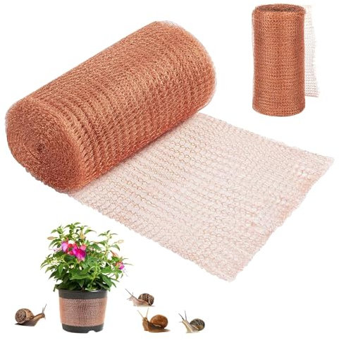 Mein Herz 6 Mètres Filet en Cuivre,Anti Limaces et Escargots,Filet Anti Limaces et Escargots Maille de Cuivre Découpable pour la Lutte Antiparasitaire Escargots Souris Oiseaux Rongeurs