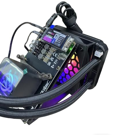 New Solo Miner Nerdqaxe++ 4.8T Hydro Bitcoin Miner Water Cooling Open Sources Low Noise with 12V PSU for Home Use