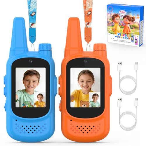 Video Walkie Talkies for Kids with Camera & 2.0 LCD, Rechargeable Kids Walkie Talkies with Voice Changer, Long Range Indoor Outdoor Toys for Boys Girls Age 4-8, Birthday Gifts for Girls Boys
