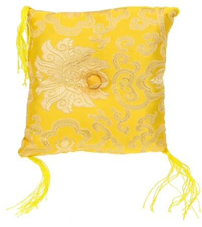 Alipis Cuscino in Stoffa Giallo per Ciotola Sonora Buddha, Antiscivolo e Confortevole, per Decorazione Artigianale di Case e Uffici Colore Casuale