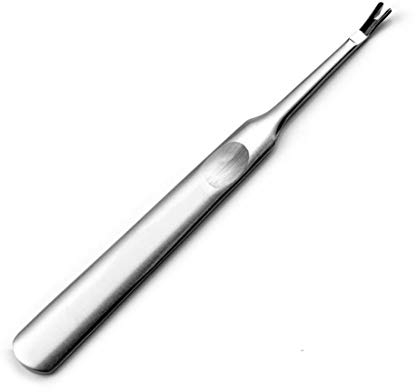 Rimuovi cuticole professionale in acciaio inox, per spingere e tagliare le cuticole e la pelle morta, manicure, nail art, per unghie delle mani e dei piedi, 11,8 cm di lunghezza, confezione da 1 pezzo