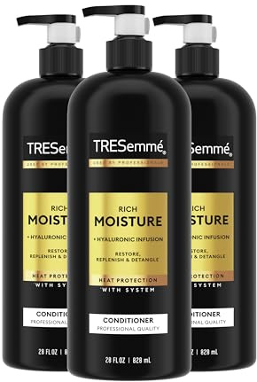 TRESemmé Moisture Rich Hydrating Conditioner 3 Count for Dry Hair Formulated With Pro Style Technology 28 Fl Oz