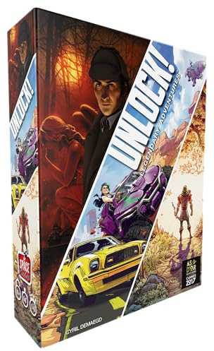 Asmodee - Unlock! Legendary Adventures Unbox Now - brädspel - Escape Game - Kooperativt kortspel | Åldrar 10+ | 1 till 6 spelare | 60 minuter | Svensk version | Kooperativt kortspel - Från 10 år | 1 till 6 spelare | 60 minuter | Svensk version