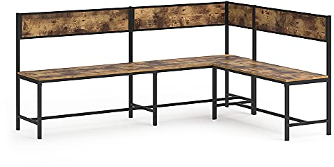 Vicco Esszimmer-Eckbank Fyrk, Eiche rustikal/Schwarz, 195 x 142 cm