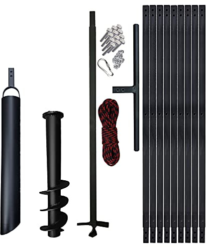 PWSAM Brunnsborr brunnsborr handborr jordborr med plunschset komplett (10 m 100 mm plunscher 90 mm)