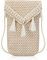 Soleebee Handy Umhängetasche Geflochtener Boho PU Leder Handytasche Damen Crossbody Geldbörse Handy Schultertasche mit Abnehmbar Schultergurt für Handy unter 7 Zoll - Quaste