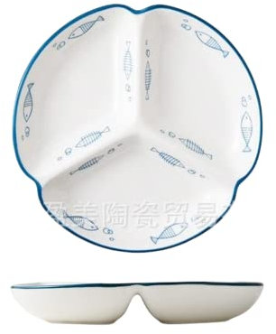 Placas de fondue 4 piezas conjunto Cerámica colorida, redondo 20cm / 7.8 pulgadas 08