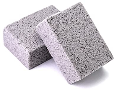 QWORK® 2 Pièces Pierre De Nettoyage pour Barbecue, Bloc De Nettoyage De Pierre Ponce, Outil De Nettoyage De Barbecue, Enlever Les Taches D'huile pour Griller