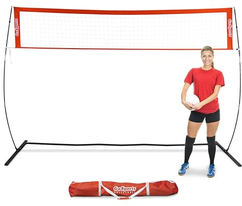 GoSports 12 ft Freestanding Volleyball Training Net for Indoor Our Outdoor Use - Instant Setup and Height Adjustable