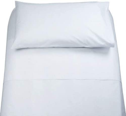 Lingerie Shop Set Lenzuola Letto Singolo Cotone Sotto Sopra + Federa Vari Colori Tinta Unita (Bianco, Singolo)