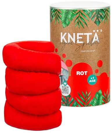 KNETÄ XXL Papierdose (1.000g) - Vegane Spielknete für Kinder ab 1 Jahr I Made in Germany (ROT)