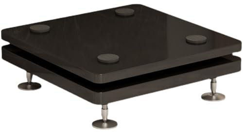 Support d'enceinte sur pied à 2 étages avec roulette universelle pour les maisons et les bureaux Base stabilisatrice pour cinémas et salles de concert A35 x 40 cm